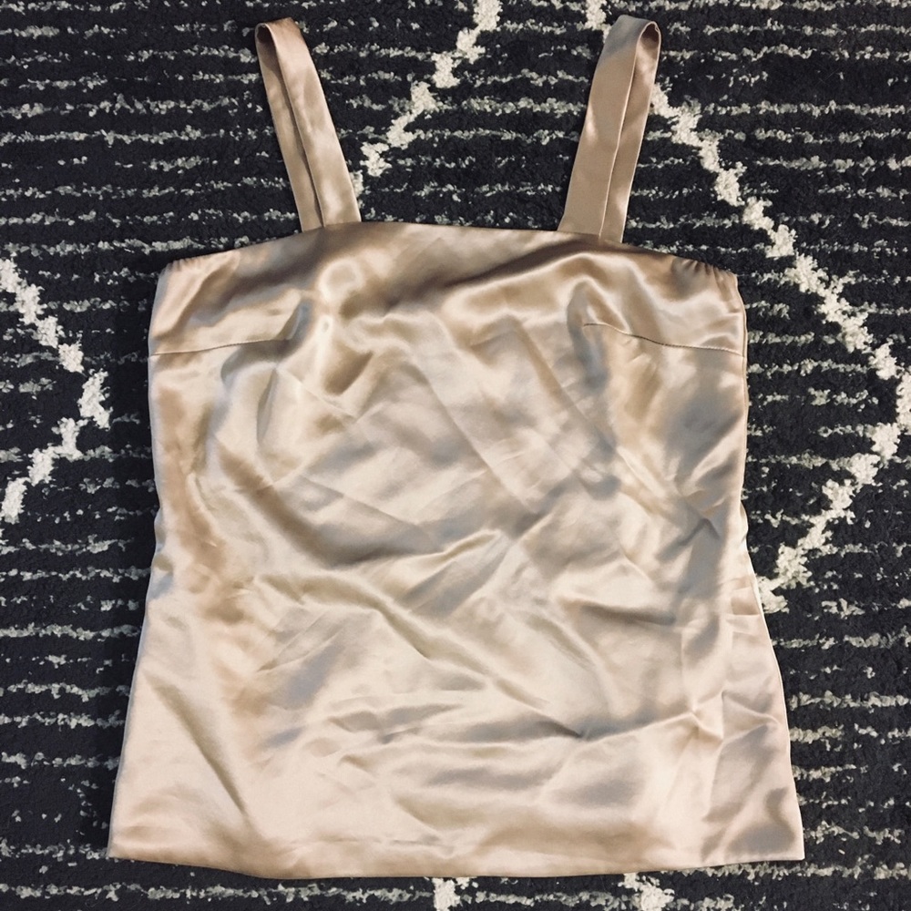 Satiny vintage champagne tank